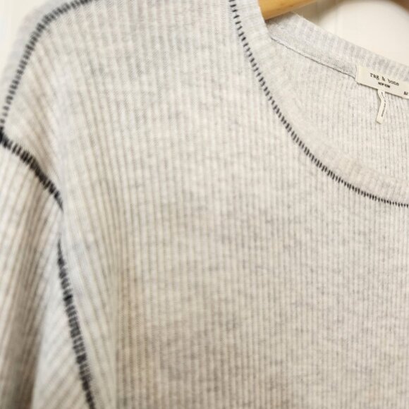 Rag & Bone The Knit Ribbed Dress Long Sleeve Grey Cute Soft Sporty Comfy Small - Picture 4 of 9